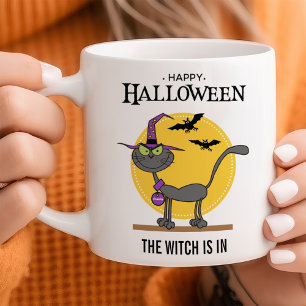 Mischievous Cat Customisable Halloween Coffee Mug