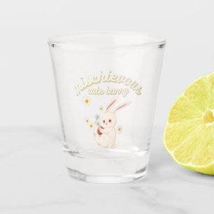 Mischievous Cute Bunny Shot Glass