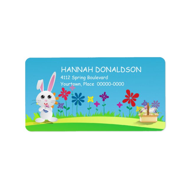Mischievous Easter Bunny Address Label (Front)