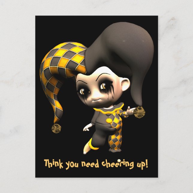 Mischievous Little Jester Postcard (Front)