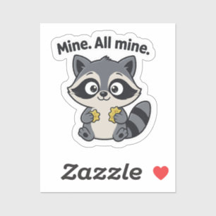 Mischievous Raccoon Meme Cartoon Sticker