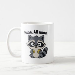 Mischievous Racoon Meme Cartoon Mug