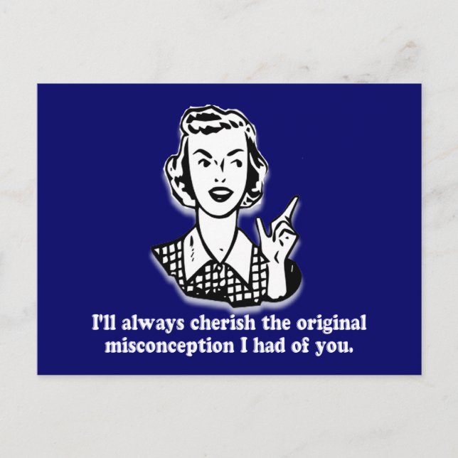 Misconception - Sarcastic Humour Postcard (Front)