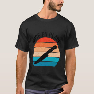 Mise En Place Chef Knife Retro Sunset Vintage Desi T-Shirt