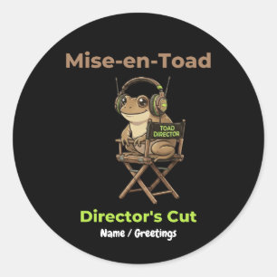 Mise-en-Toad Director’s Cut Cinema Pun Toad Art Classic Round Sticker