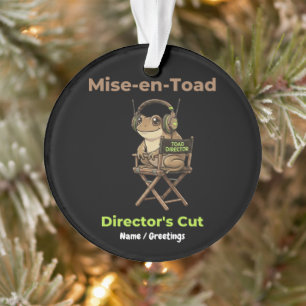 Mise-en-Toad Director’s Cut Cinema Pun Toad Art Ornament
