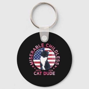 Miserable Childless Cat Dude Key Ring