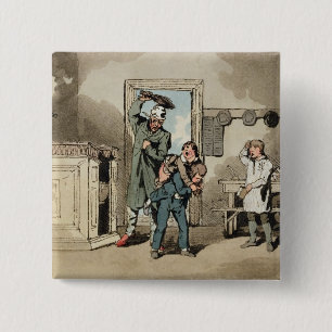 Misery, 1807 (etching) 15 cm square badge