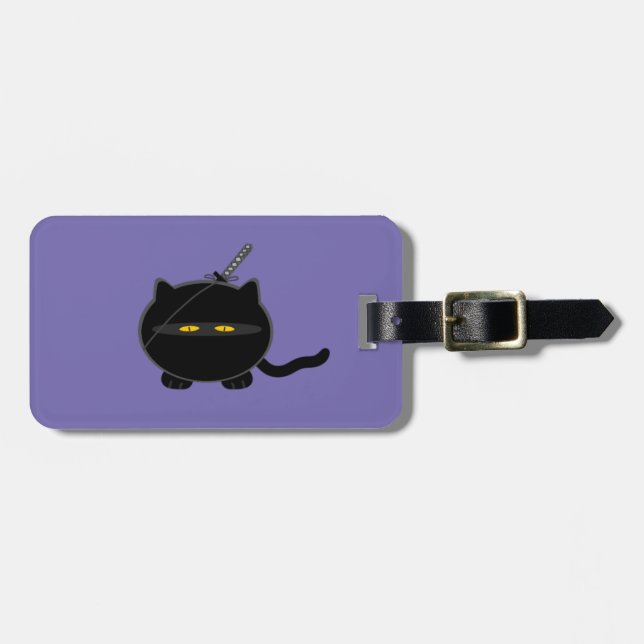 Misfit Ninja Cat  Luggage Tag (Front Horizontal)