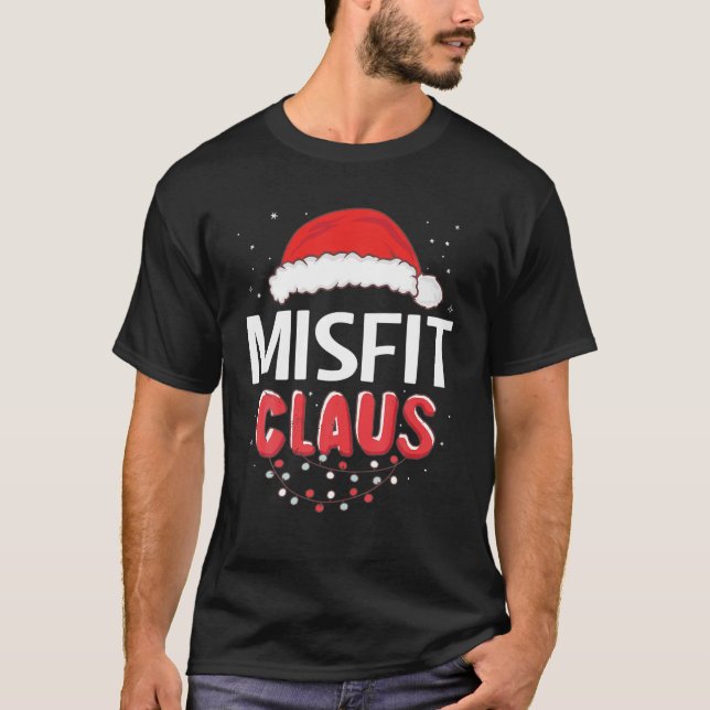 Misfit Santa Claus Christmas Matching Costume T-Shirt (Front)