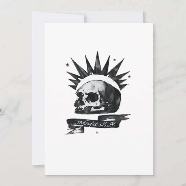 Misfit Skull Creative Character AFlat Holiday Card (Front)