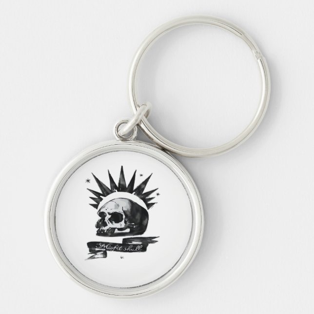Misfit Skull Creative Character Art Style  Key Ring (Front)