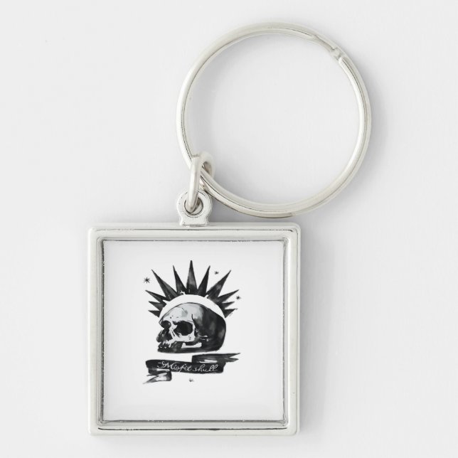 Misfit Skull Creative Character Art Style  Key Ring (Front)