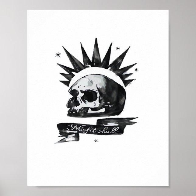 Misfit Skull Creative Character Art Style  Poster (Front)