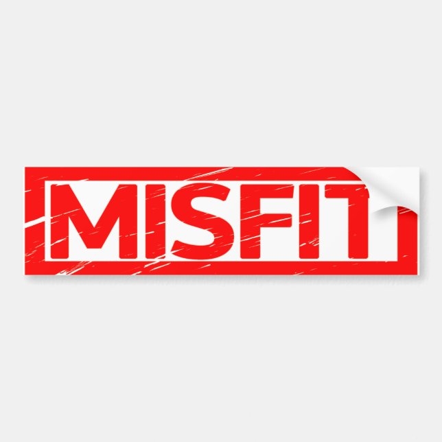 Misfit Stamp Bumper Sticker (Front)