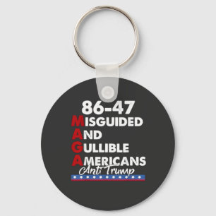 Misguided And Gullible Americans 86-47 Key Ring