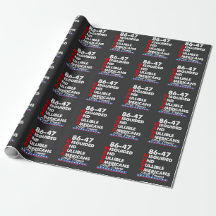 Misguided And Gullible Americans 86-47 Wrapping Paper