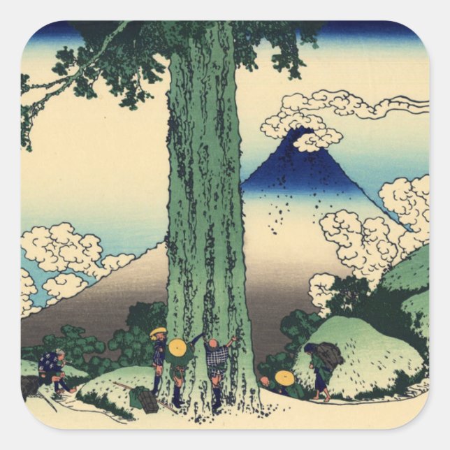 Mishima Pass in Kai Province Square Sticker (Front)