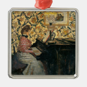 Misia at the Piano Metal Ornament