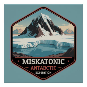 Miskatonic Antarctic Expedition Vintage Travel Poster