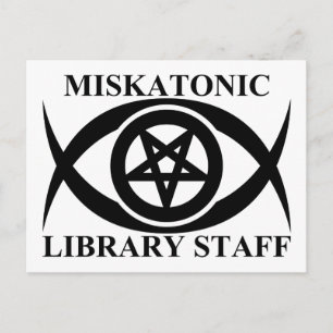 MISKATONIC LIBRARY STAFF POSTCARD