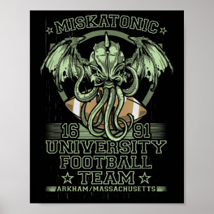 Miskatonic University 1690 Football Team Cthulhu M Poster