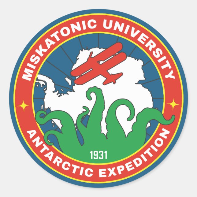 Miskatonic University Antarctic Expedition Classic Round Sticker (Front)