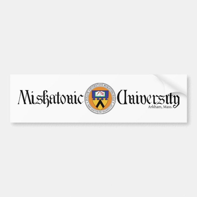 Miskatonic University Bumper Sticker (Front)