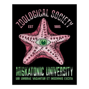 Miskatonic University Zoological Society Lovecraft Poster