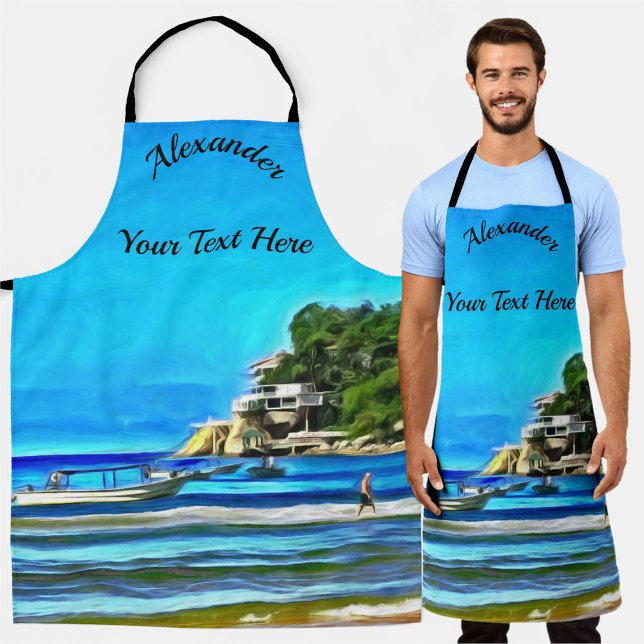 Mismaloya Fishing Boats 0346 Apron (Creator Uploaded)