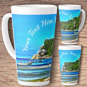 Mismaloya Fishing Boats 0346 Latte Mug