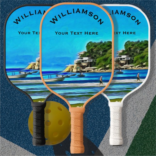 Mismaloya Fishing Boats 0346 Pickleball Paddle (Creator Uploaded)