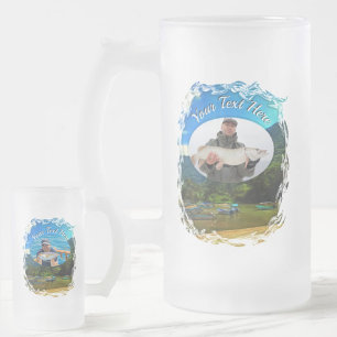 Mismaloya River Fishing Boats 0344 Frosted Glass Beer Mug