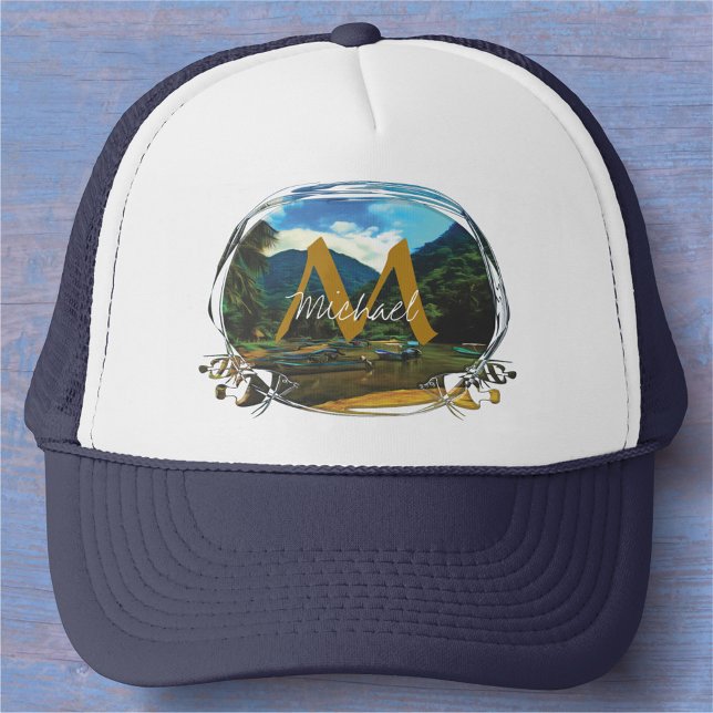 Mismaloya River Fishing Boats 0344 Trucker Hat (Creator Uploaded)