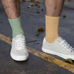 Mismatch Pattern 80s Psychedelic Socks