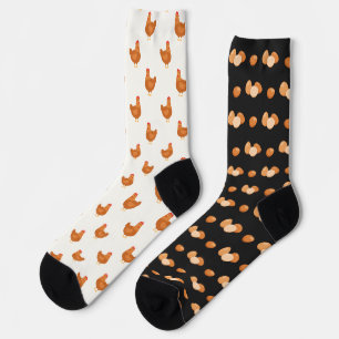 Mismatch Pattern of Chickens and Eggs Socks