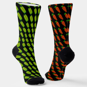 Mismatched Peas and Carrots Socks