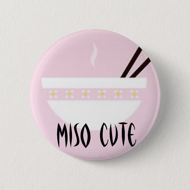 Miso Cute 6 Cm Round Badge (Front)