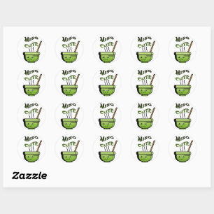 Miso Cute Classic Round Sticker