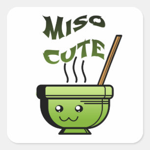 Miso Cute Square Sticker