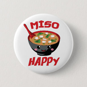 Miso Happy Funny Food Kawaii 6 Cm Round Badge