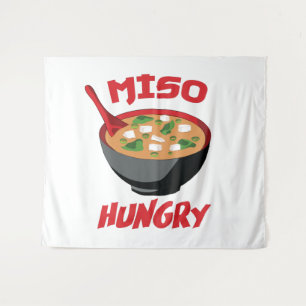 Miso Hungry Funny Food Kawaii Tapestry