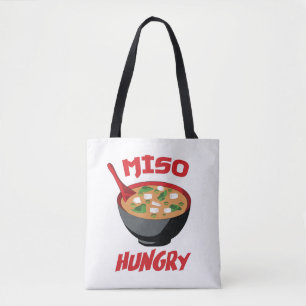 Miso Hungry Funny Food Kawaii Tote Bag