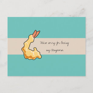 "Miso Sorry for Losing my Tempura" Apology Card