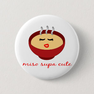 Miso Supa Cute Ladies / Girls Product Design 6 Cm Round Badge