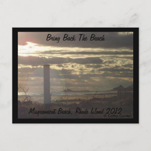 Misquamicut Beach, Rhode Island After Hurricane Postcard