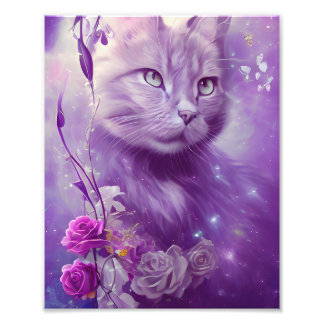 Miss adorable cat photo print