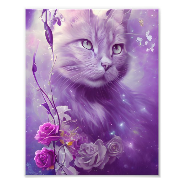 Miss adorable cat photo print (Front)