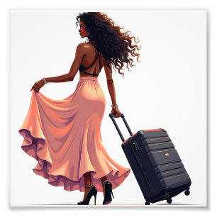 Miss african photo print