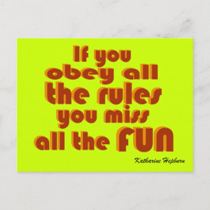Miss all the Fun! Postcard